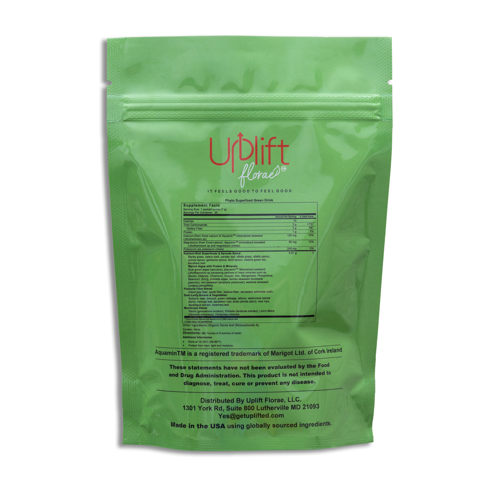 Plant based superfood green drink