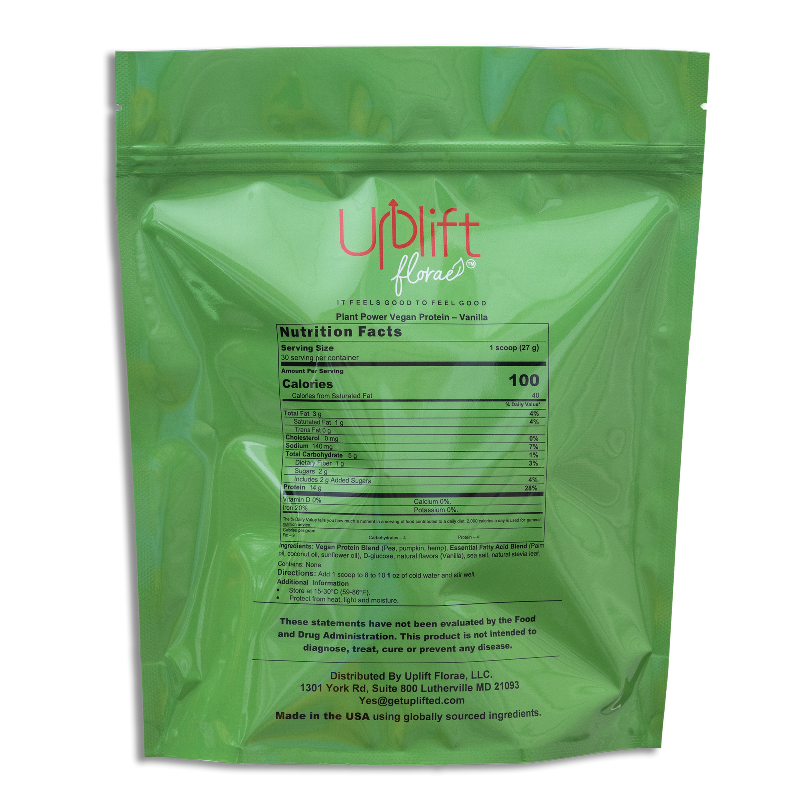 Plant Based superfood vanilla vegan protein powder 